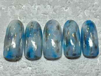 ネイルアンドアイラッシュ ネネ/青系 ニュアンス ミラー