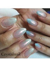 クリスタルネイル ボンベルタ橘店(CRYSTAL NAIL)/グラデーション×オーロラ