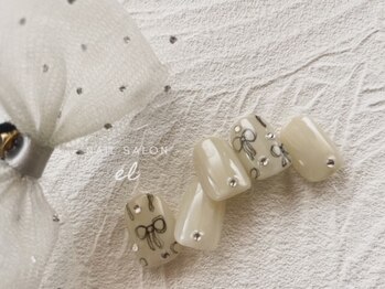 エル(el)の写真/【こんなの欲しかった!】自宅でぺろりと剥がせるベースジェル取扱い♪定番のパラジェル選択は+600円で可能!