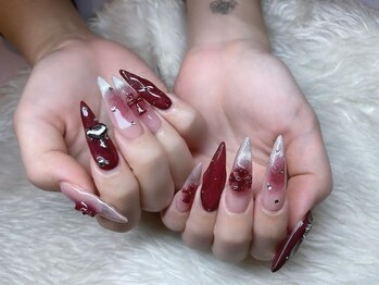 ベティネイル アイラッシュ(Betty Nail)/レッドチークネイル スカイプ