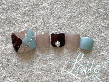 ラテネイル(Latte Nail)/2月定額デザイン　Foot ver.
