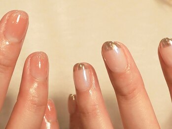 サロン カラフリー アシヤ(Salon Colorfulyy Ashiya)/ミラーフレンチ×血色グラデ