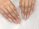 ピンクベージュネイル