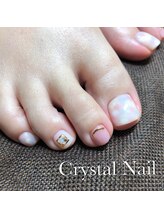 クリスタルネイル ボンベルタ橘店(CRYSTAL NAIL)/ワンカラー×ドット