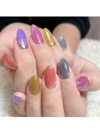 5色☆欲張りネイル
