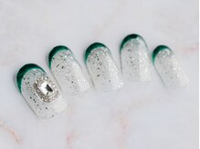 イルソーレネイル(ILSOLE NAIL)/グリーンフレンチネイル