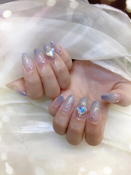 春ネイル♪ラメグラデーション