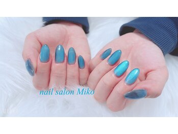 ミコ(Miko)/ブルー マグネットネイル