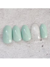 たゆ ネイル(たゆnail)/グリーン春ネイル