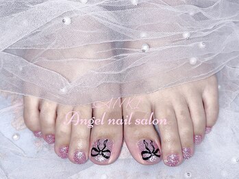 エンジェルネイルサロン(Angel nail salon)/フラッシュX手書きリボン