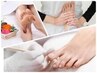 素足脚美人コース【ジェルオフ＋甘皮ケア＋爪形整＋爪磨き＋マッサージ付】♪