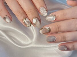 ベージュニュアンスネイル