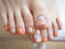 アミュリー ネイル アトリエ(Amury nail atelier)/フット ニュアンス フラワー