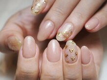 ミーナネイル(miinanail)/肌なじみハートミラーネイル