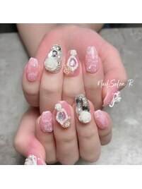 プリンセス風ネイル