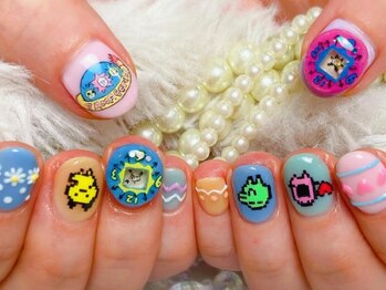 お客様オーダーPOP痛ネイル