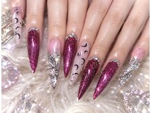 ネイルサロン ジェイム(NAIL SALON Jaime)の雰囲気（アクリルスカルプで秋にぴったりフラッシュ×ボルドーネイル）