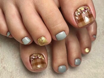 オーラリー ネイル アート メゾン(ORRERY nail art maison)/フット / ギンガムチェック