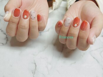 フランセス(Frances)/テラコッタ×ホワイト