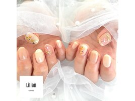 春らしい押し花ネイル