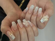 ジェミーネイル シンジュク(Jemiy nail shinjuku)/【Saki】ぷっくりハイビスカス