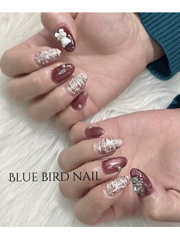 ブルーバードネイル(Blue bird nail)/ツイードネイル