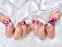 ネイルネージュ 錦糸町(Nail Neige)/持ち込み/４本/ハートネイル