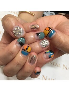 クリスタルネイル ゆめタウン博多店(CRYSTAL NAIL)/幾何学ネイル