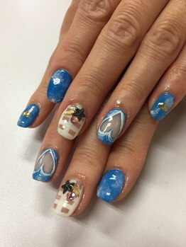 イーズネイル 堺(e's Nail)/10本artストーン乗せ放題￥7700