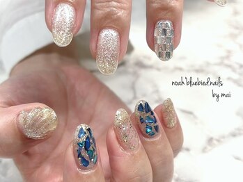 ノアブルーバードネイルズ(Noah' bluebird .nails)/キラキラ夏ネイル