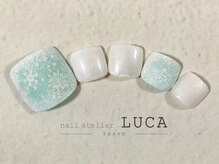 ネイルアトリエルカ(nail atelier LUCA)/C-66 ふんわり雪の結晶ネイル