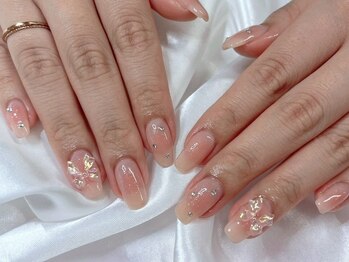 リボン×チークネイル ¥9900