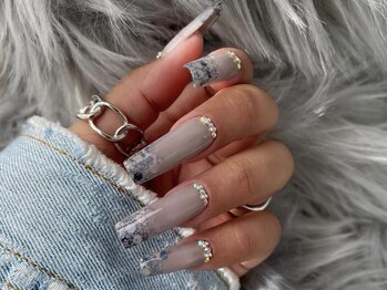 アクアマリン(AQUA MARINE)/【スカルプ】ラメ埋め込み