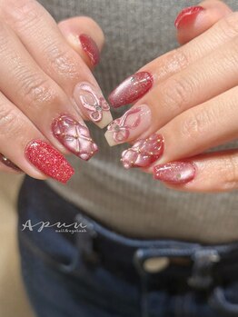 アピュ(APUU)/フラッシュマグ リボンネイル