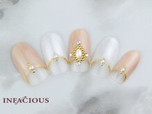 インフェイシャス 大丸福岡天神店/ビジューフレンチネイル 