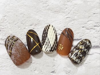 90分☆バレンタインネイル 白