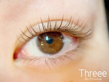 スリーネイルプラスアイラッシュ(Threee Nail+Eyelash)/ブラウンMIX Cカール　160本