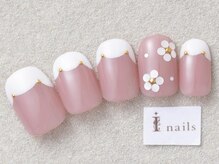 アイネイルズ 三宮店(I nails)/お花フレンチ￥8500