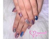 アヤネイル(ayanail)の雰囲気（マグネットでサイドに光をサイドによせてパーツで華やかに^_^）