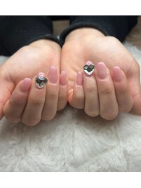 グラデ×ハートストーン♪