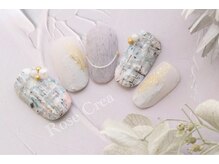 ローズクレア(Rose Crea)/手描きのツイードネイル
