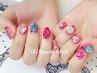 ☆【Hand】ワンホンカラフルストーンネイル7580円