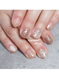 ニュアンスフラワーネイル