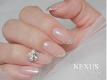 ネクサス(NEXUS)/ラメフレンチ×ビジュー