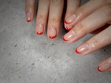 ナナネイル(7.Nail)/赤フレンチ