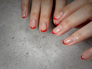 ナナネイル(7.Nail)/赤フレンチ
