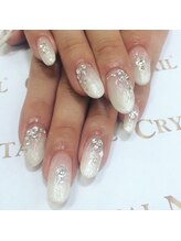 クリスタルネイル ゆめタウン博多店(CRYSTAL NAIL)/ホワイトグラデーションネイル