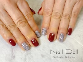 ボルドー×ツイード