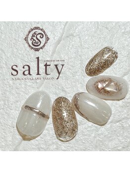 ネイルアンドアイラッシュサロン ソルティ 寺田町(salty)/ニュアンスネイル