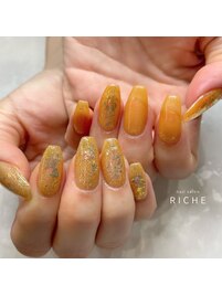 推しカラーネイル♪オレンジ♪